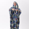 Prayer Dress Abaya Viscose Fabric One Piece | Elegant Islamic Prayer Attire for Women Prayer Dress (Paisley Blue)