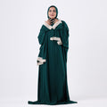 Prayer Dress One Piece With Headscarf Dark Green