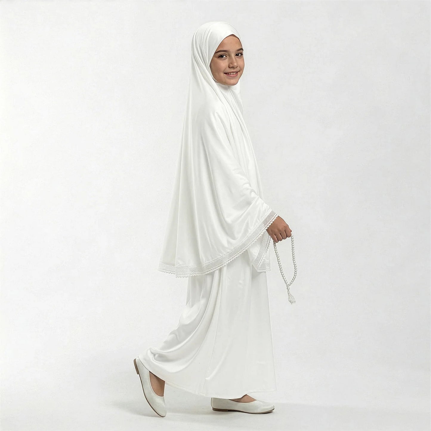 Prayer Wear - Khimar - Satin - Kids