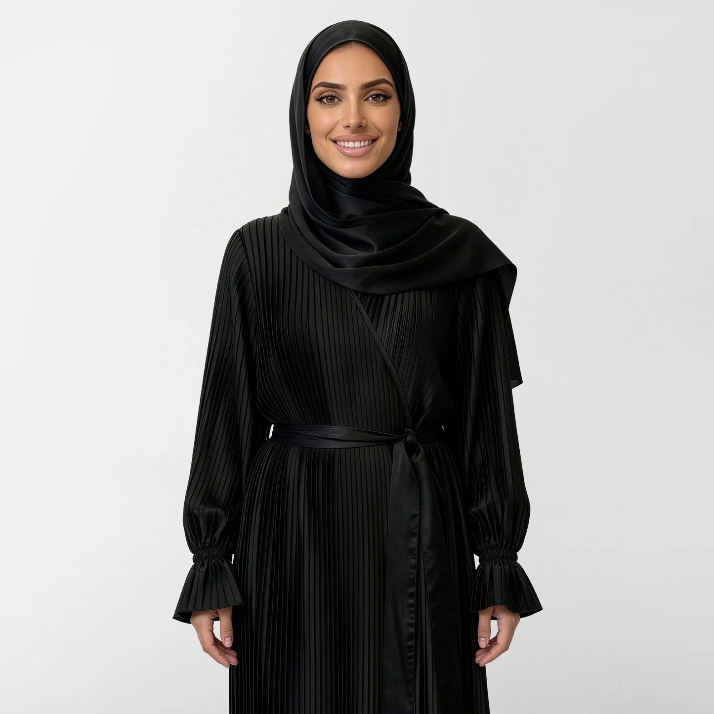 Satin prayer wear features a unique design that combines grace and comfort,