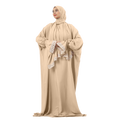 Prayer Dress One Piece With Headscarf Beige