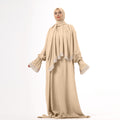 Prayer Dress One Piece With Headscarf Beige