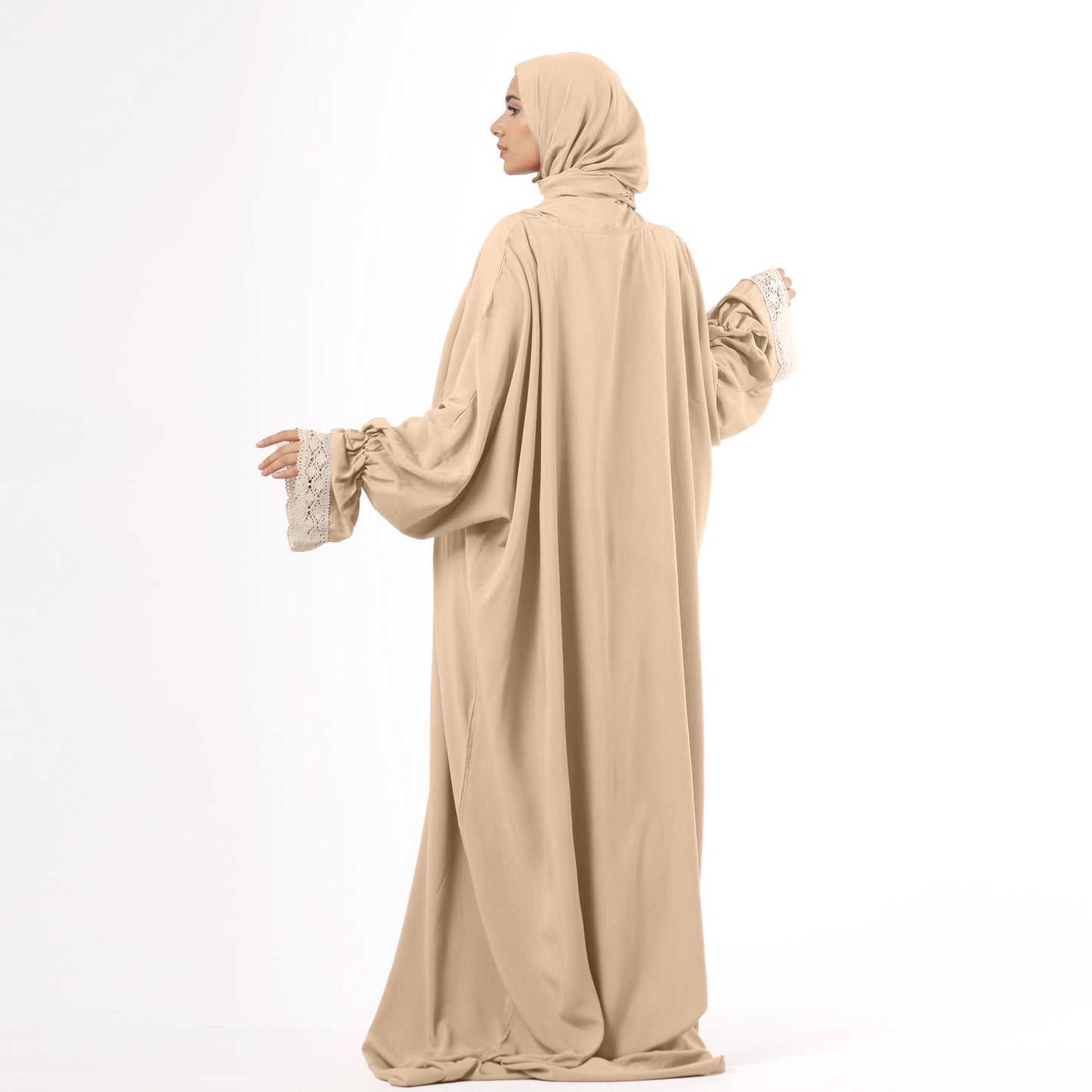 Prayer Dress One Piece With Headscarf Beige