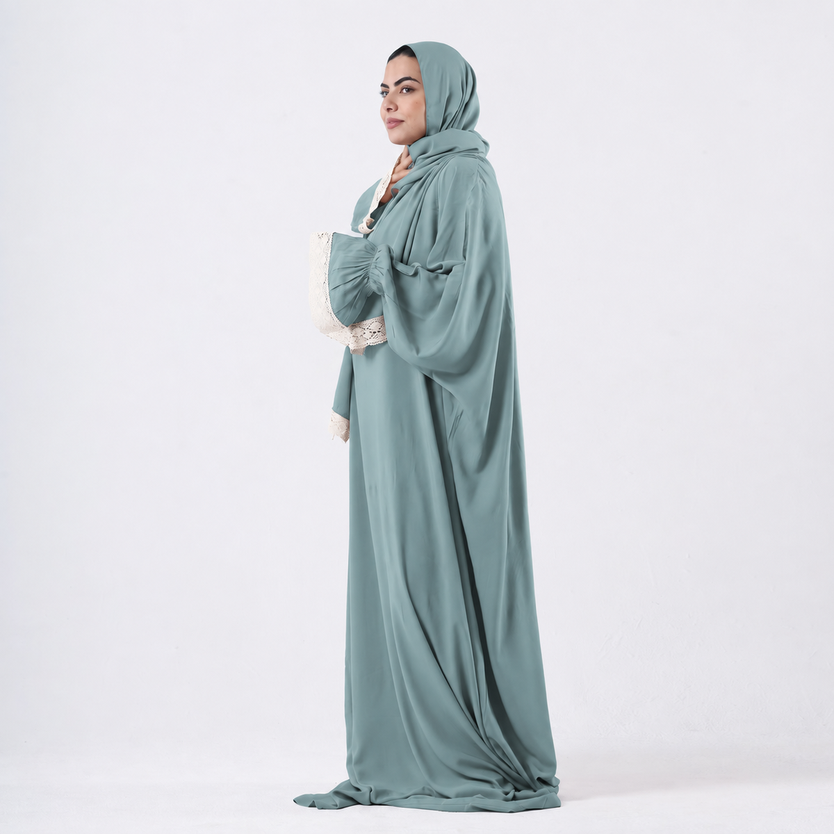 Prayer Dress One Piece With Headscarf Mint
