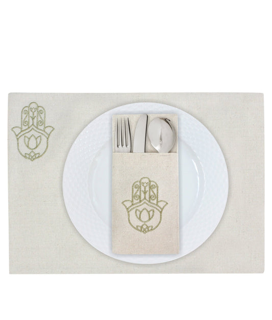 Placemats & Cutlery Set Of 6 Khams - Noury Hub