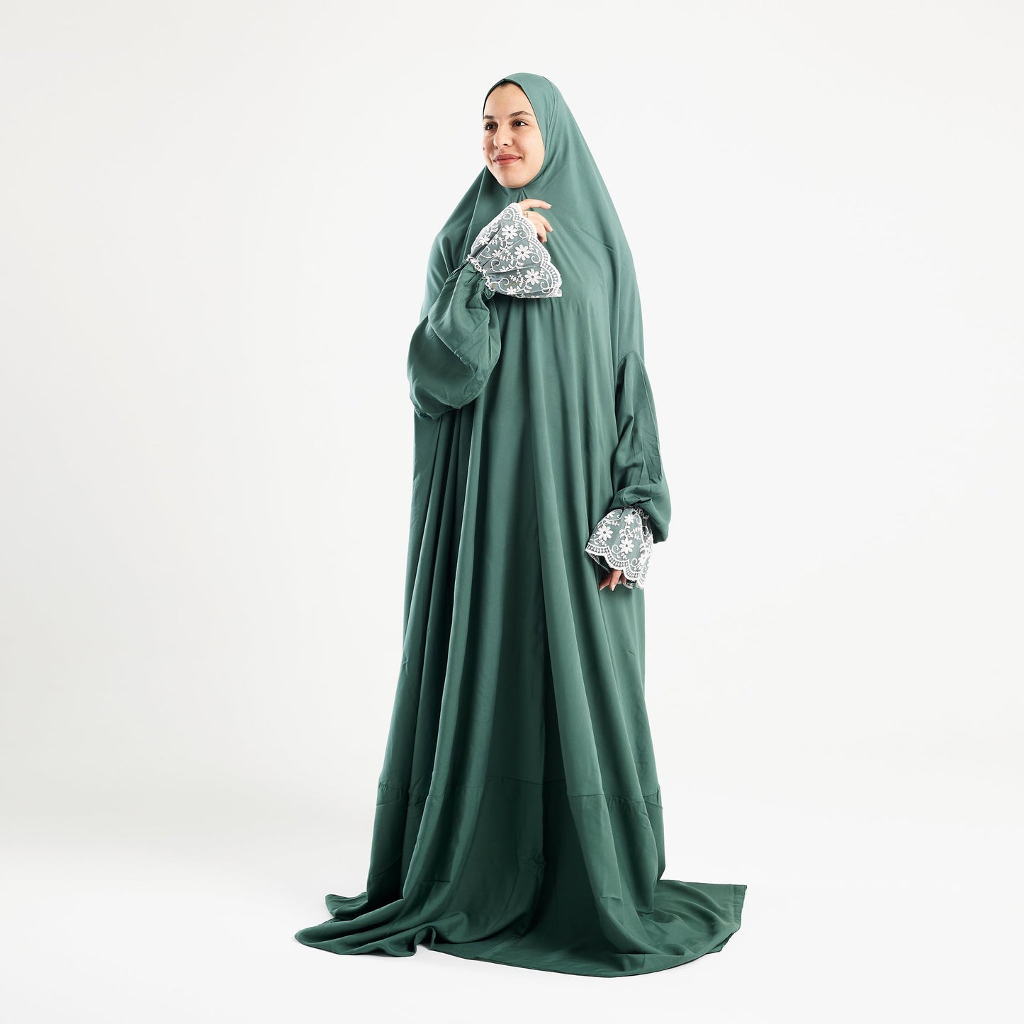 Prayer Dress One Piece Full Dress Mint Abaya - Noury Hub