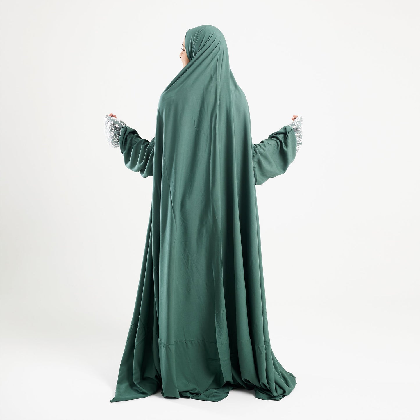 Prayer Dress One Piece Full Dress Mint Abaya - Noury Hub