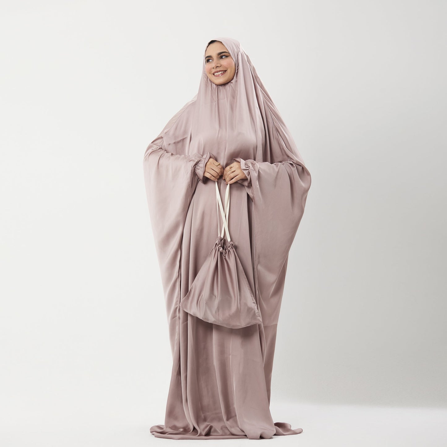 Prayer Dress Silk Beige - Noury Hub