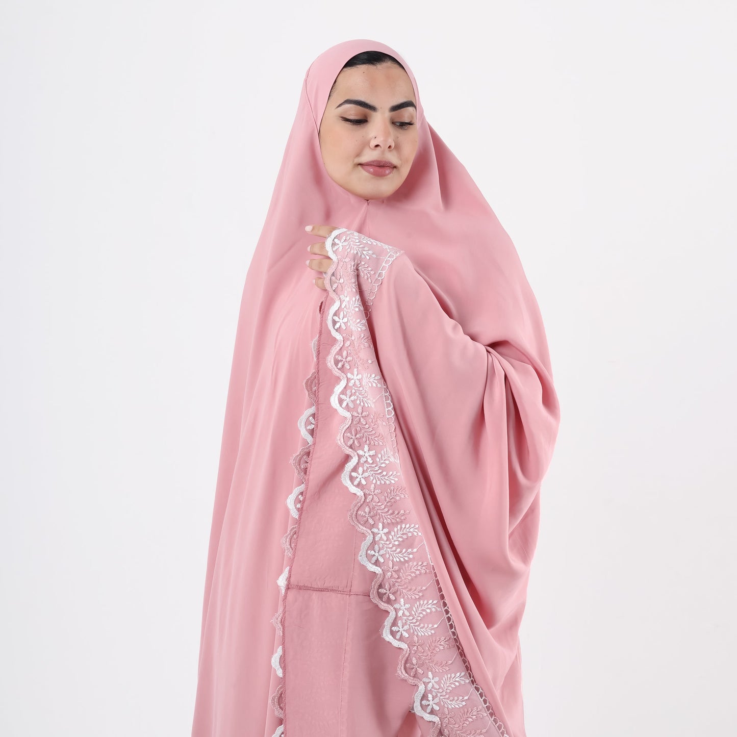 Prayer Dress Two Pieces Dantel Rose - Noury Hub