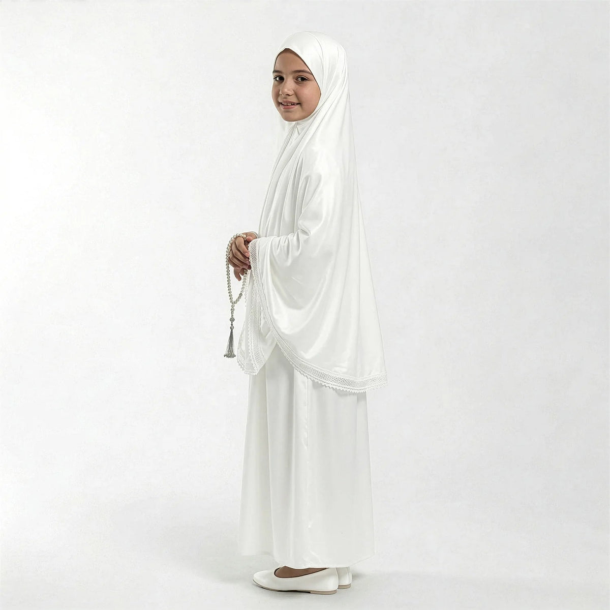 Prayer Wear - Khimar - Satin - Kids - Noury Hub