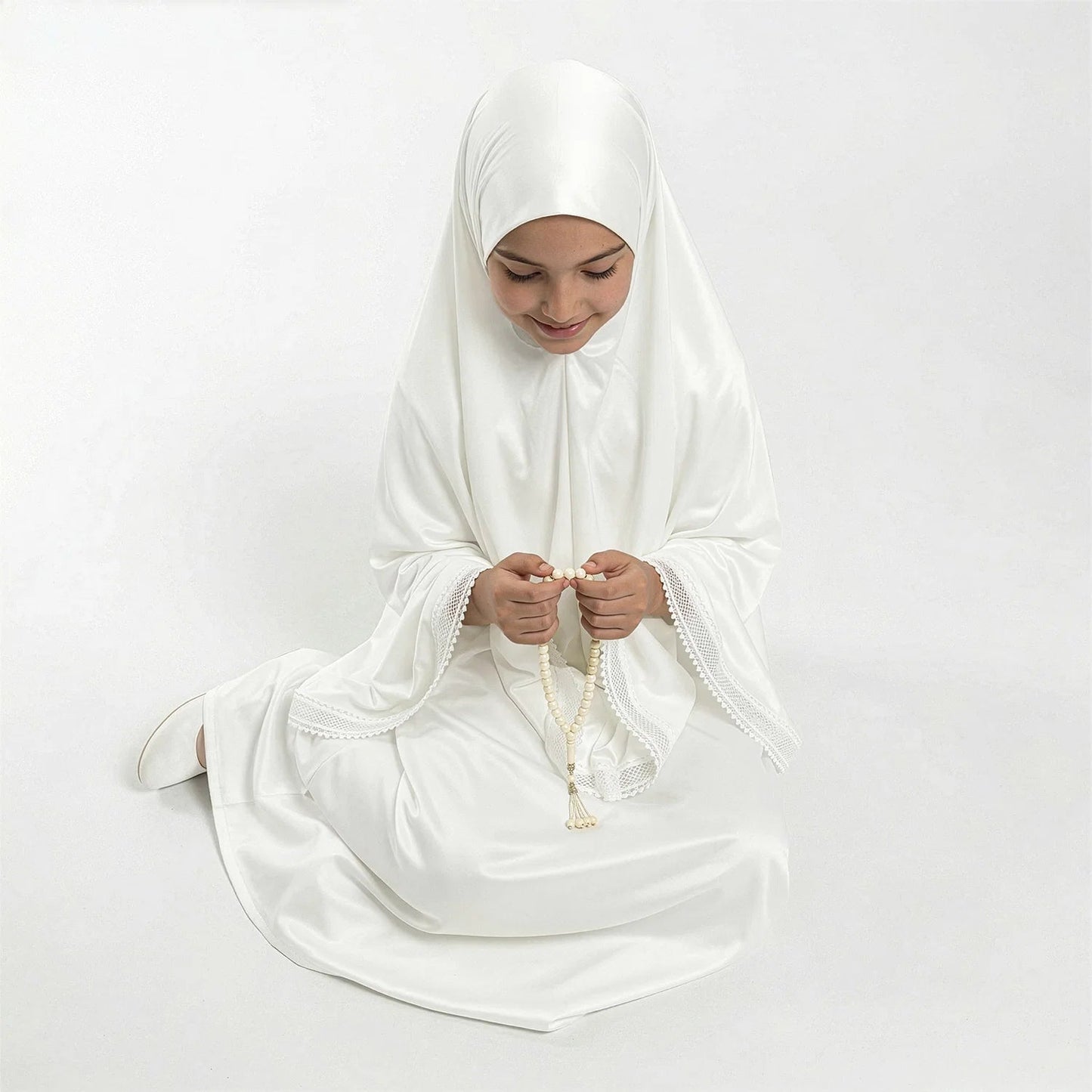 Prayer Wear - Khimar - Satin - Kids - Noury Hub