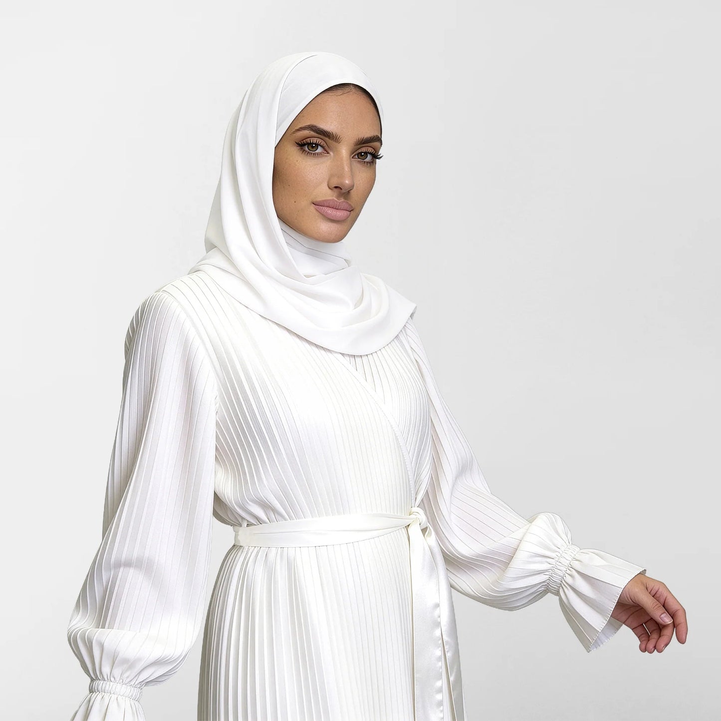 Satin prayer wear features a unique design that combines grace and comfort, - Noury Hub