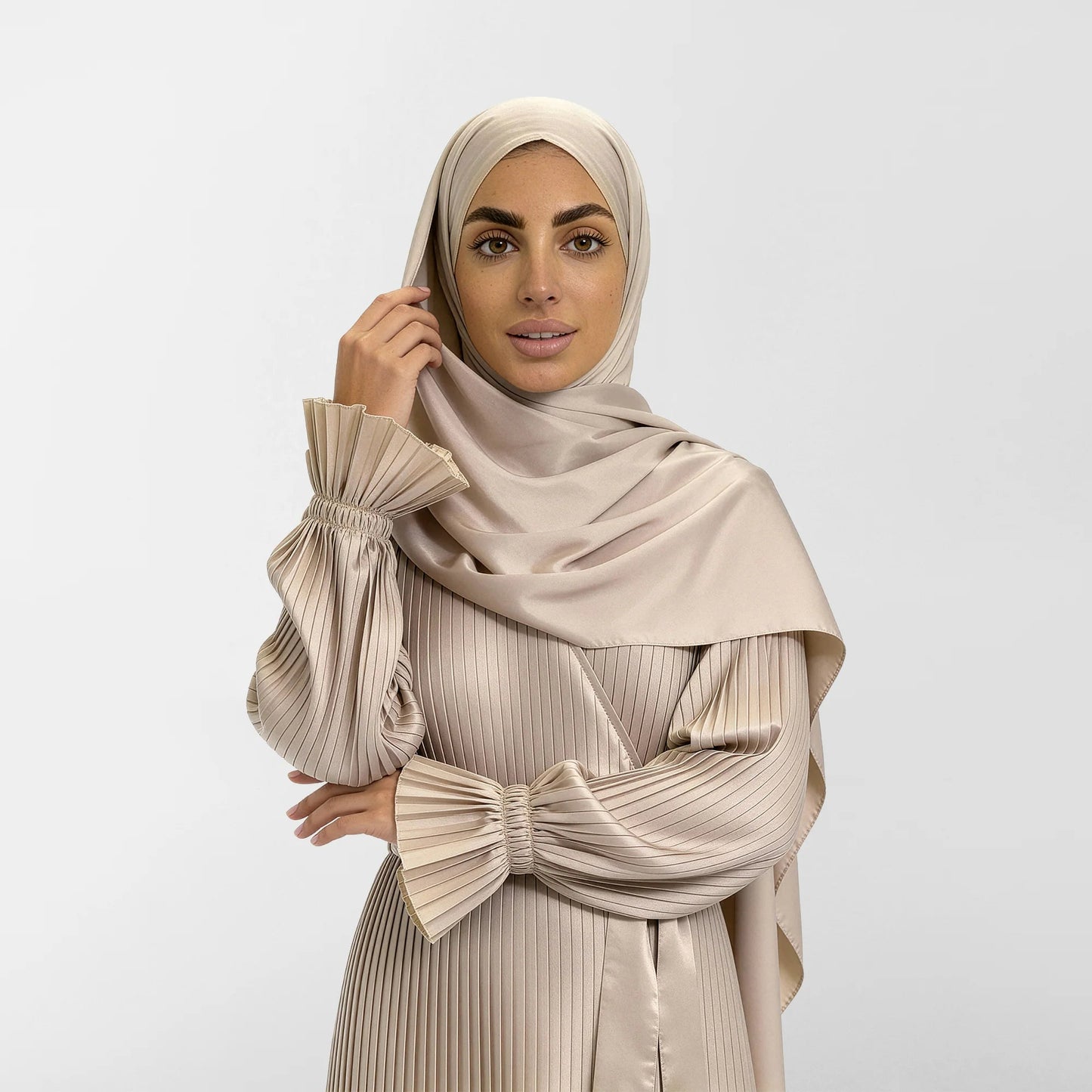 Satin prayer wear features a unique design that combines grace and comfort, - Noury Hub