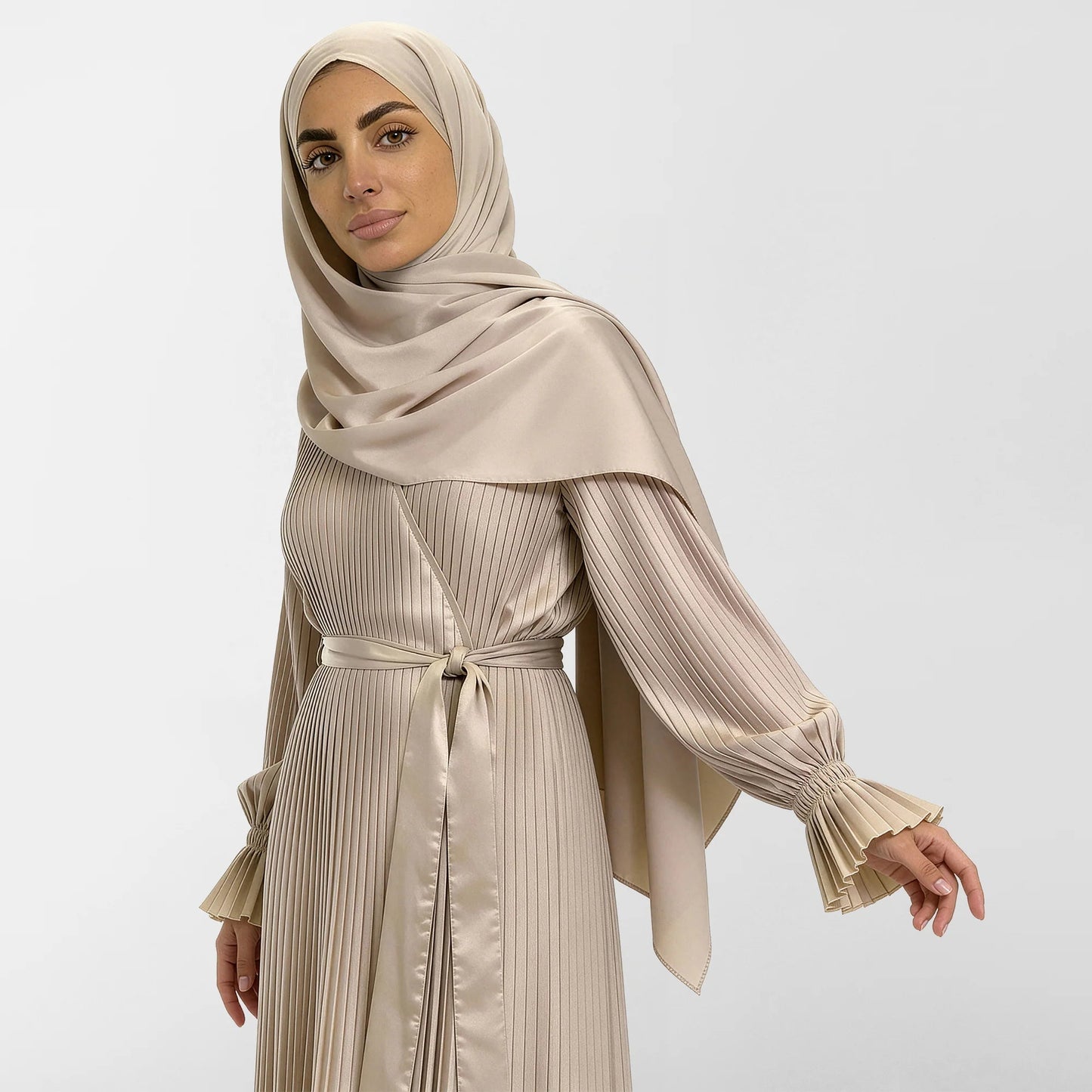 Satin prayer wear features a unique design that combines grace and comfort, - Noury Hub