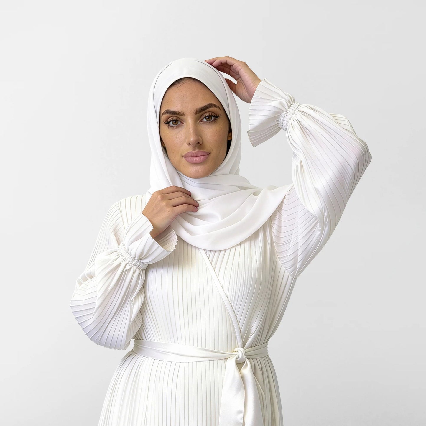 Satin prayer wear features a unique design that combines grace and comfort, - Noury Hub