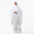 Prayer Dress Two Pieces Dantel White made of Viscose Fabric