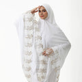 Prayer Dress Two Pieces Dantel White made of Viscose Fabric
