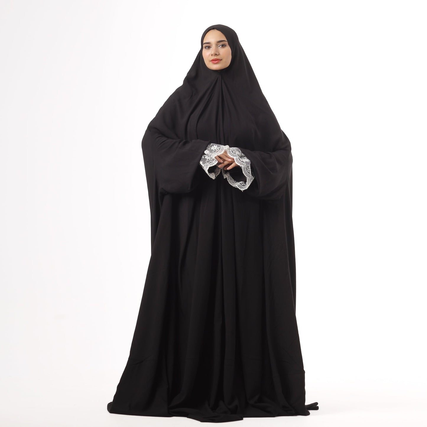Prayer Dress One Piece Full Dress Black Abaya - Noury Hub