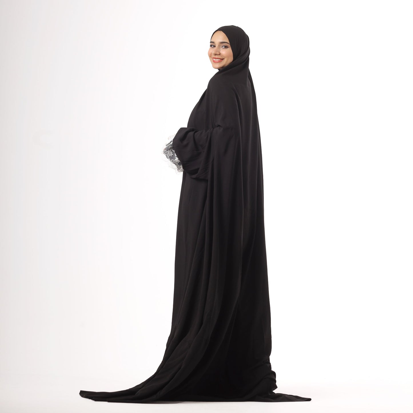 Prayer Dress One Piece Full Dress Black Abaya - Noury Hub
