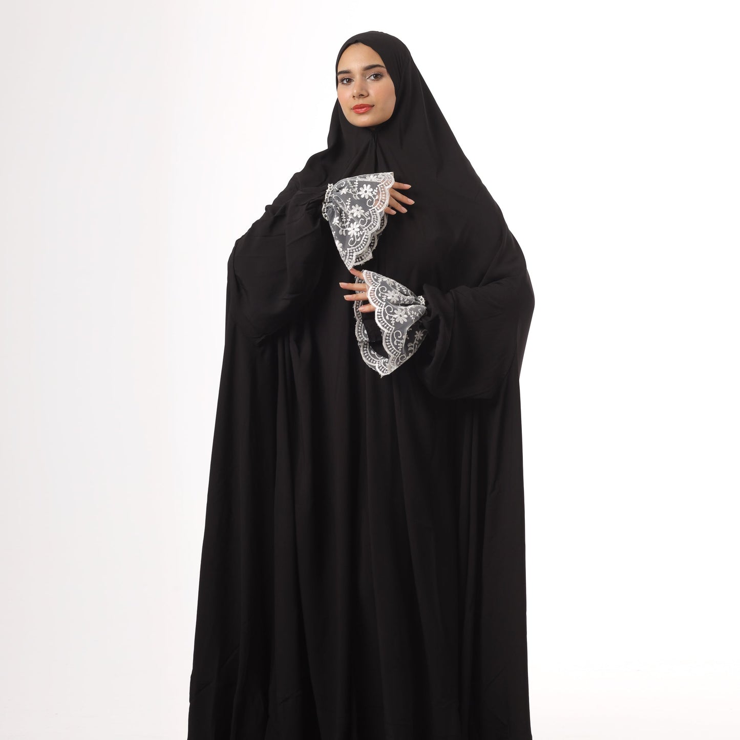 Prayer Dress One Piece Full Dress Black Abaya - Noury Hub