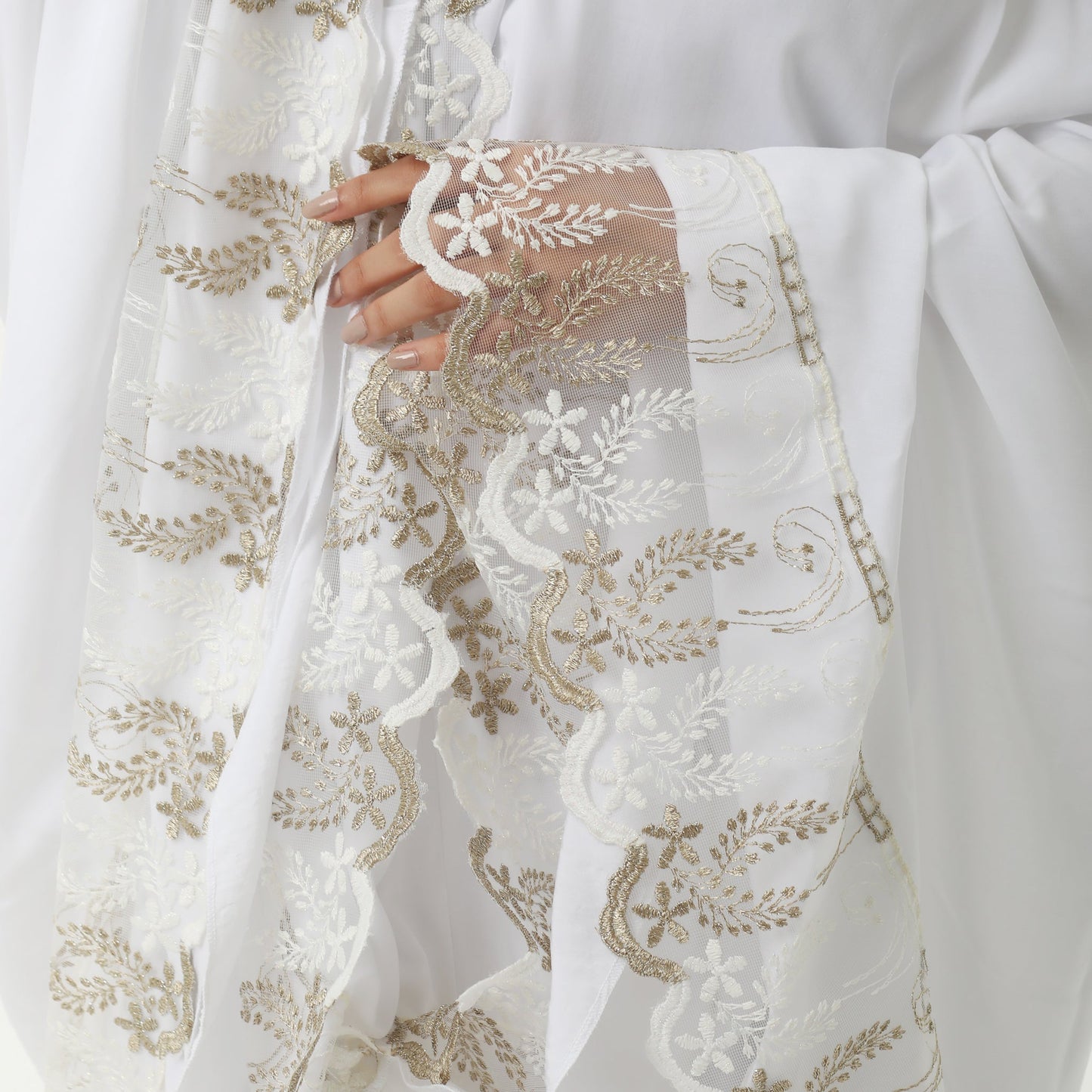 Prayer Dress Two Pieces Dantel White - Noury Hub