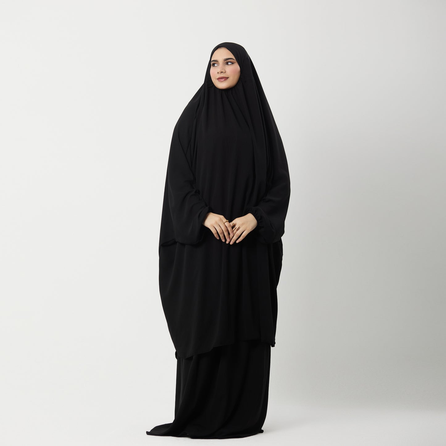 Abaya Prayer Dress Two Piece in Crepe Fabric Two piece prayer dress