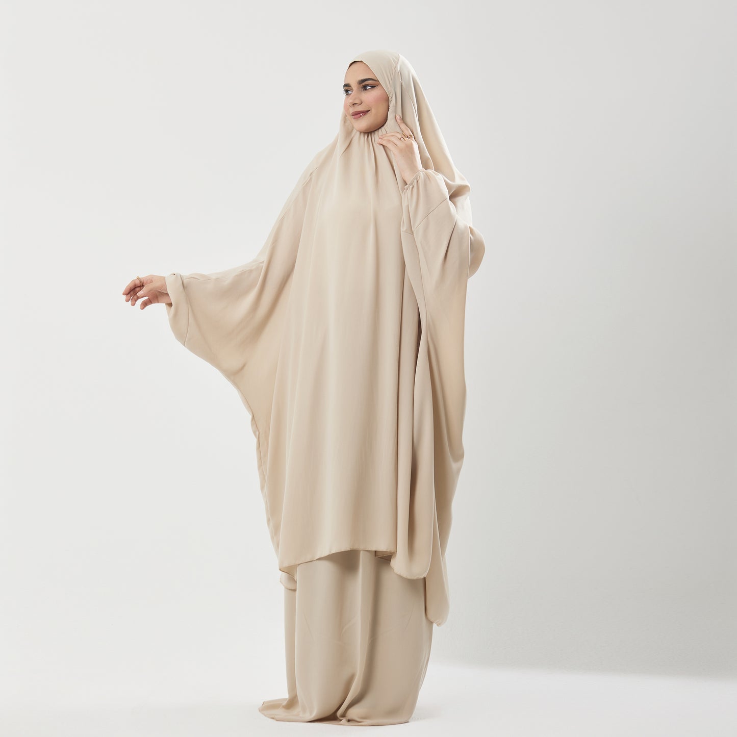 Abaya Prayer Dress Two Piece in Crepe Fabric Two piece prayer dress