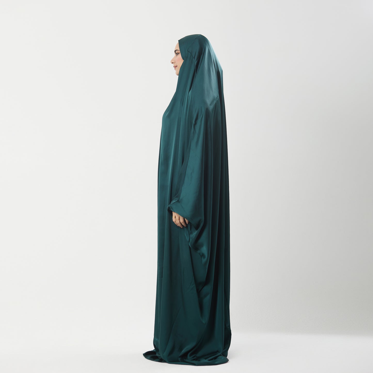 Abaya Silk Abaya Prayer Dress One Piece | Elegant Islamic Prayer Attir