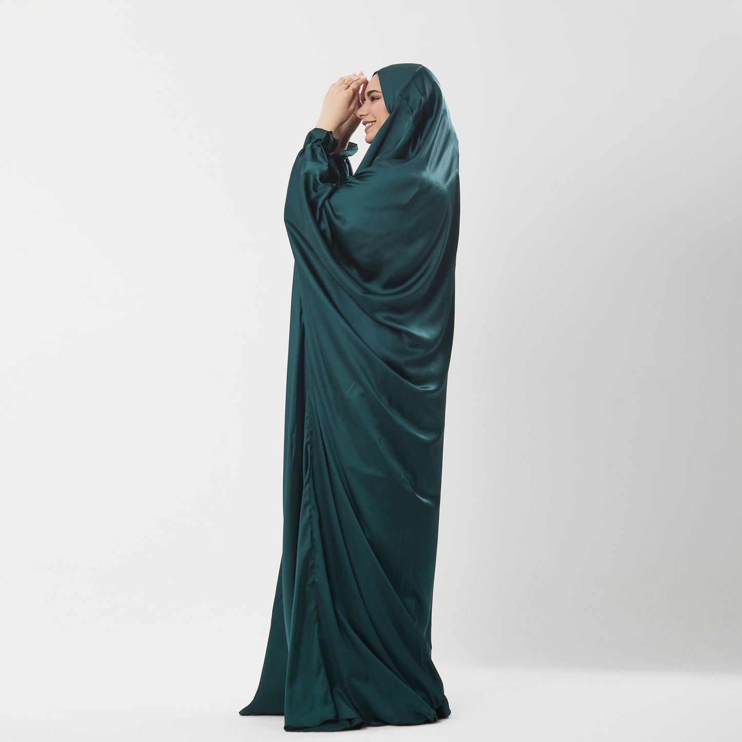 Abaya Silk Abaya Prayer Dress One Piece | Elegant Islamic Prayer Attir