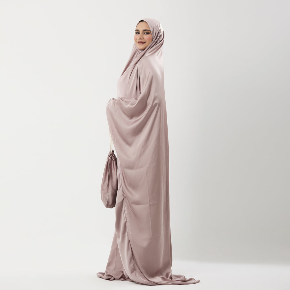 Abaya Silk Abaya Prayer Dress One Piece | Elegant Islamic Prayer Attir