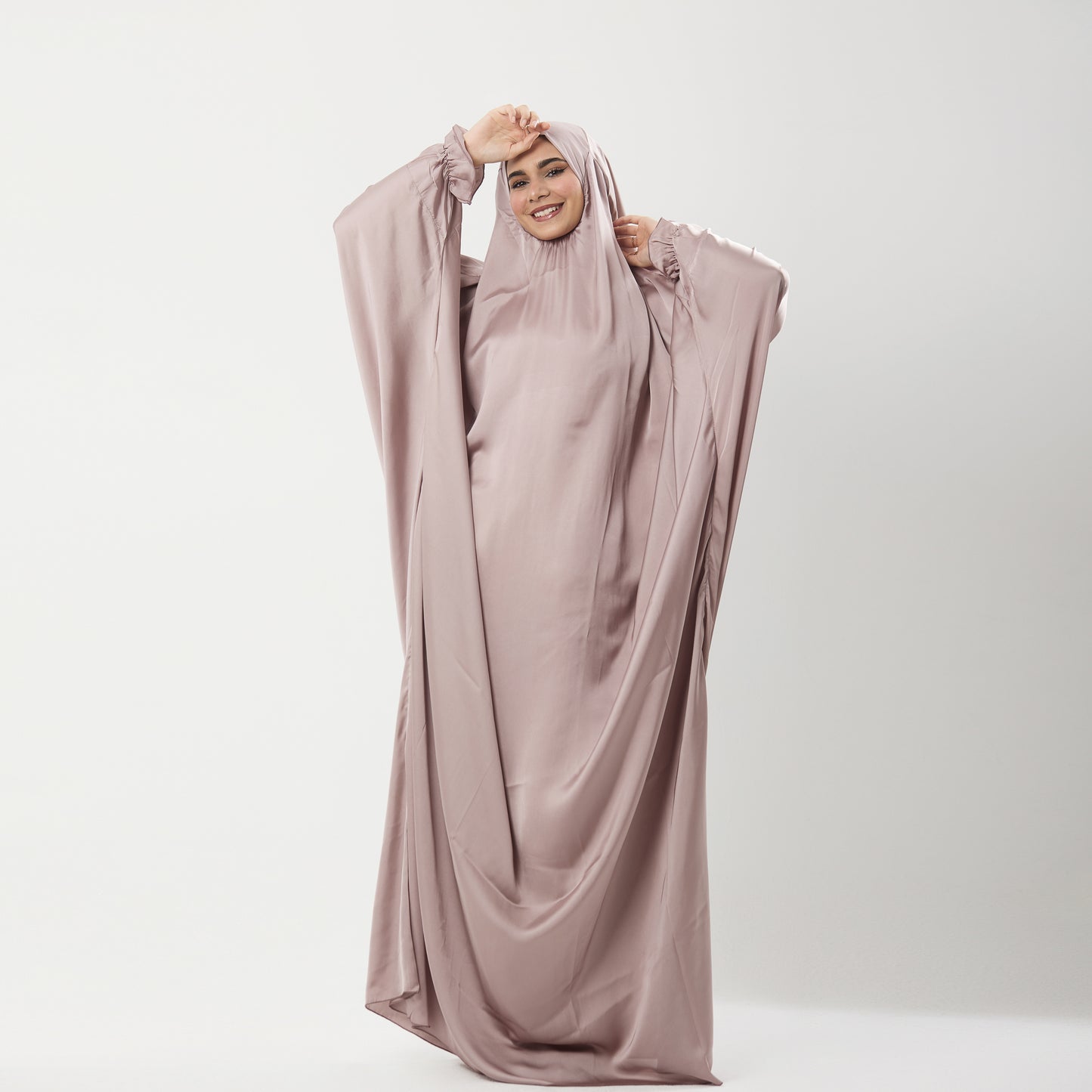 Abaya Silk Abaya Prayer Dress One Piece | Elegant Islamic Prayer Attir