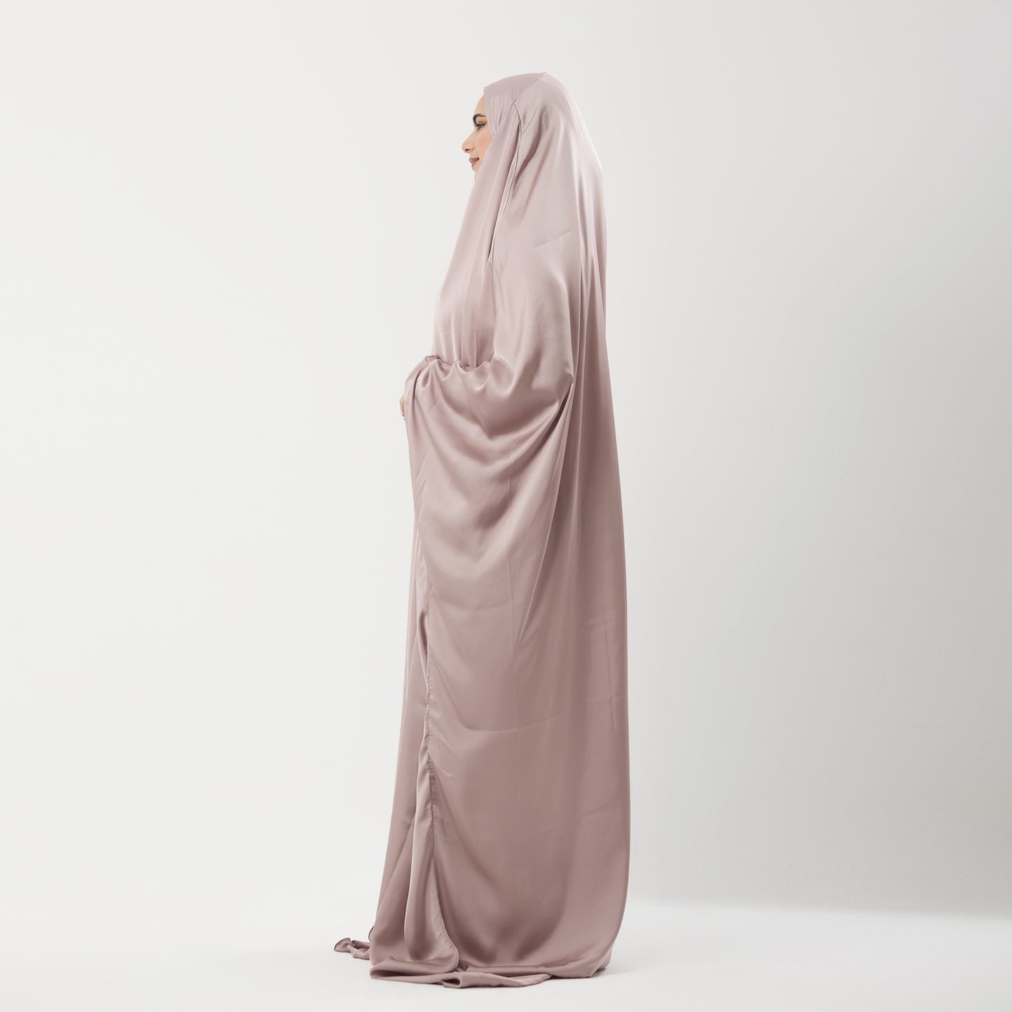 Abaya Silk Abaya Prayer Dress One Piece | Elegant Islamic Prayer Attir