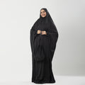 Abaya Silk Abaya Prayer Dress One Piece | Elegant Islamic Prayer Attire for Women Black