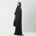 Abaya Silk Abaya Prayer Dress One Piece | Elegant Islamic Prayer Attire for Women Black