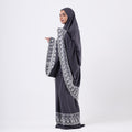 Two Pieces Dantel Grey Abaya