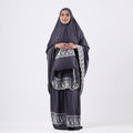 Two Pieces Dantel Grey Abaya