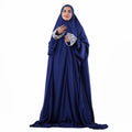 Prayer Dress One Piece Full Dress Blue Abaya