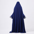 Prayer Dress One Piece Full Dress Blue Abaya