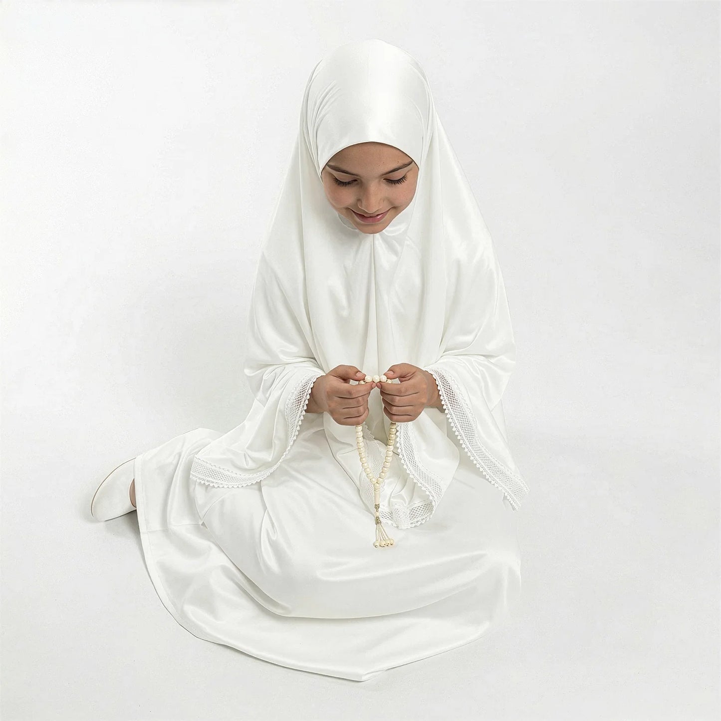 Prayer Wear - Khimar - Satin - Kids