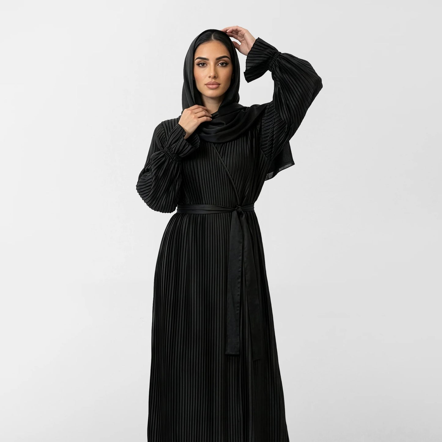 Satin prayer wear features a unique design that combines grace and comfort,