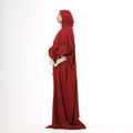 Prayer Dress One Piece With Headscarf Burgundy