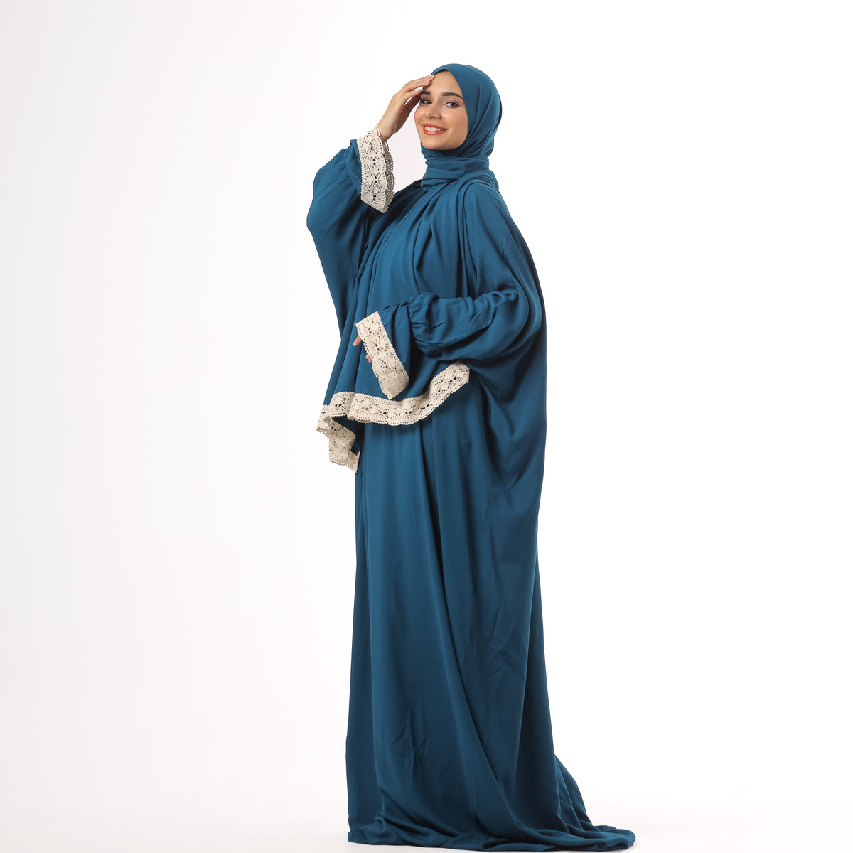 Prayer Dress One Piece With Headscarf Teal