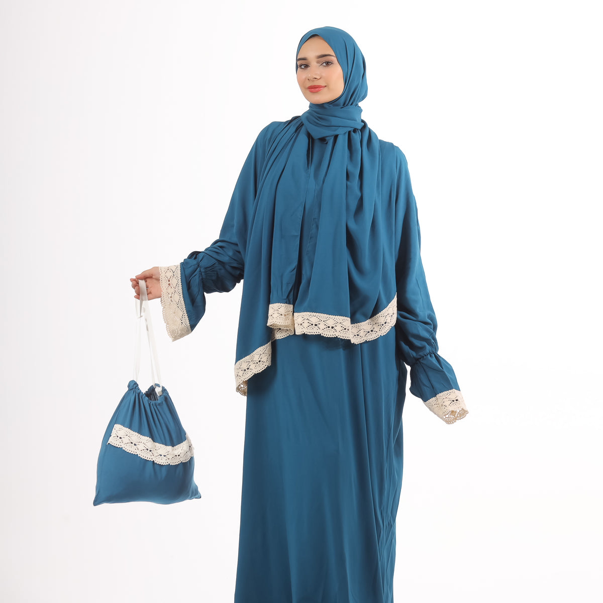Prayer Dress One Piece With Headscarf Teal