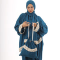 Prayer Dress One Piece With Headscarf Dark Green