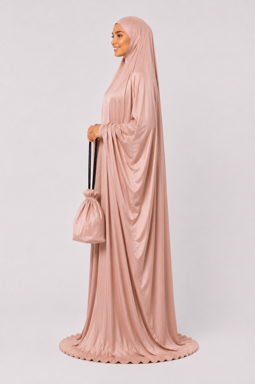 Prayer Dress Silk Pastel Pink
