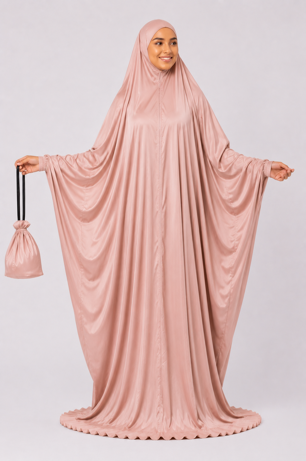 Prayer Dress Silk Pastel Pink