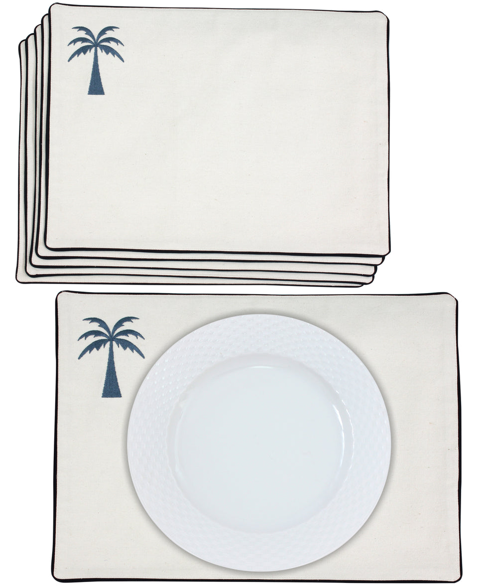 Placemats & Cutlery Set Of 6 Palm