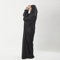 Abaya Silk Abaya Prayer Dress One Piece | Elegant Islamic Prayer Attire for Women Black - Noury Hub