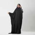 Abaya Silk Abaya Prayer Dress One Piece | Elegant Islamic Prayer Attire for Women Black - Noury Hub