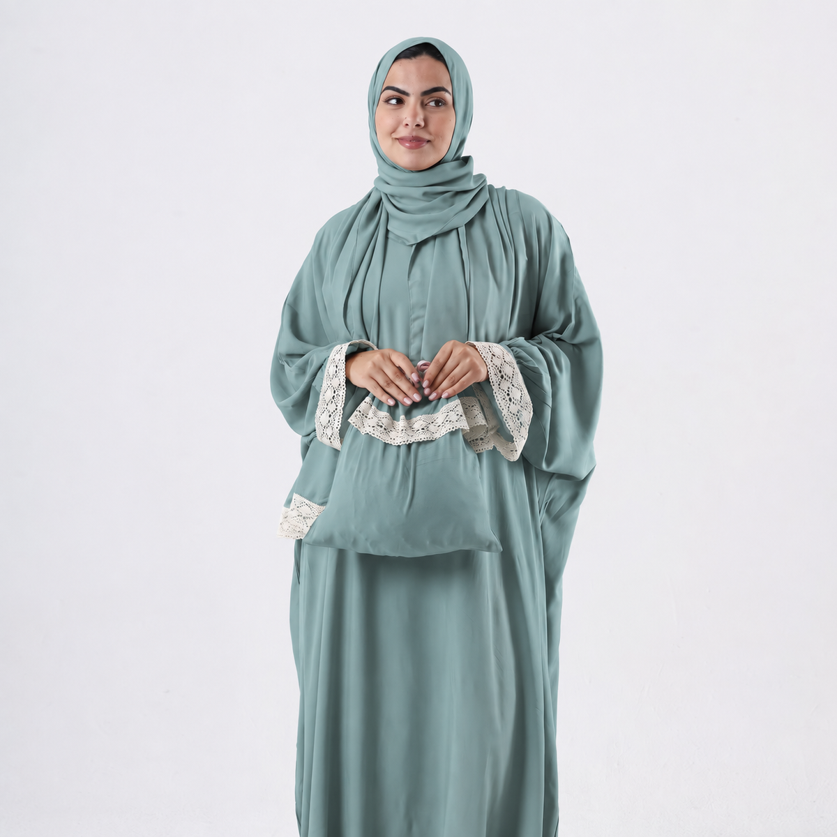 Prayer Dress One Piece With Headscarf Mint